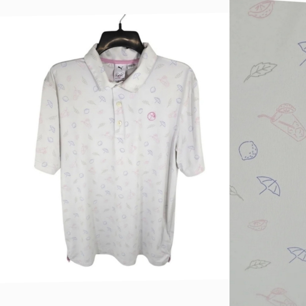 {PUMA} Men's Arnold Palmer Cloudspun Contender Polo Shirt - Size Medium